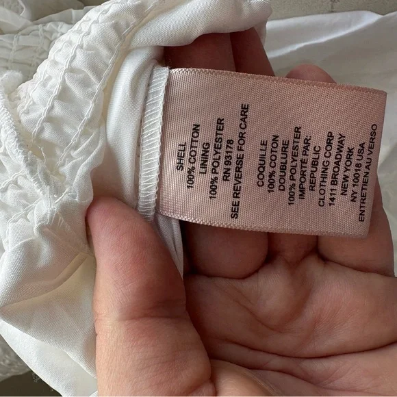 Nwot Philosophy Ivory Ruffled Kids Dress size medium 100% cotton - Picture 7 of 8